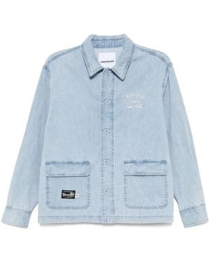 Chocoolate Camicia Con Ricamo - Blu