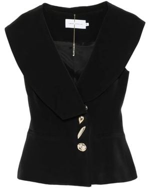 SIMONA CORSELLINI Button-Embellishment Waistcoat - Black