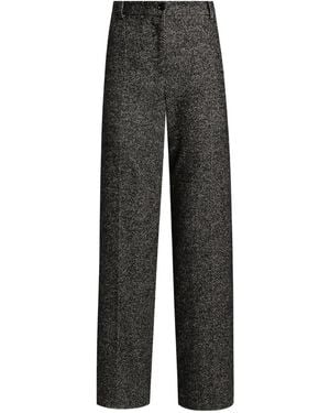 Dolce & Gabbana Pantaloni Con Motivo Pied-De-Poule - Grigio