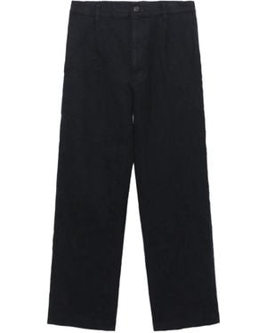 Comme des Garçons Elasticated-Waistband Straight-Leg Pants - Black