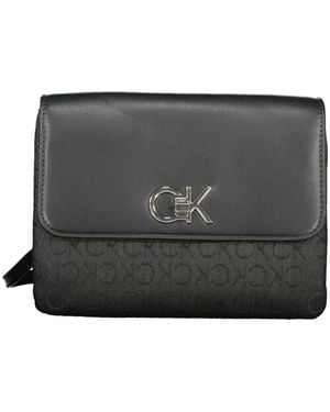 Calvin Klein Monogram Flap Crossbody Bag - Black