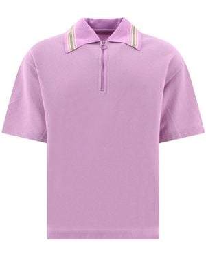 Kapital Zipped Polo Shirt - Pink