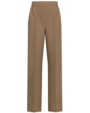 Marella Pantalon À Fines Rayures - Natural
