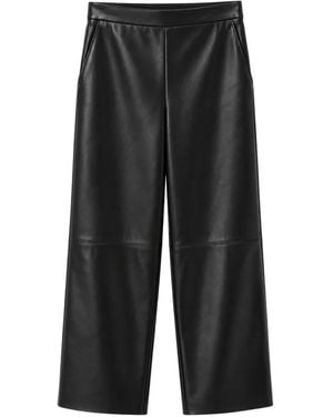 Max Mara Elasticated-Waistband Wide-Leg Pants - Black