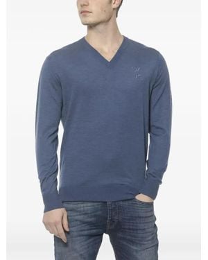 Billionaire Pullover Mit V-Ausschnitt - Blau