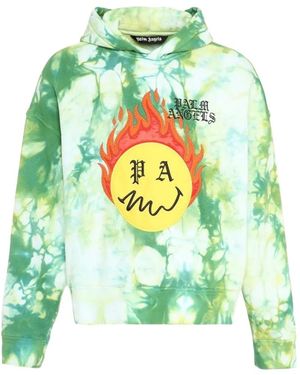 Palm Angels Tie-Dye Hoodie - Green