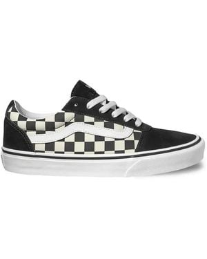 Vans Checkerboard Stripe Trainers - White