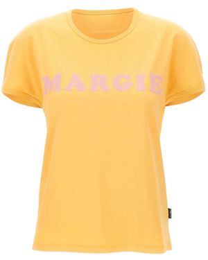 MM6 by Maison Margiela Logo-Print T-Shirt - Yellow