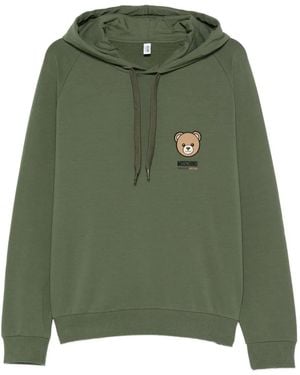 Moschino Signature Teddy Bear Motif Hoodie - Green
