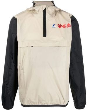 COMME DES GARÇONS PLAY Hooded Pullover Jacket - Natural