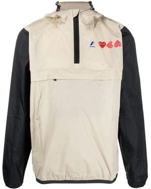 COMME DES GARÇONS PLAY Hooded Pullover Jacket - Natural
