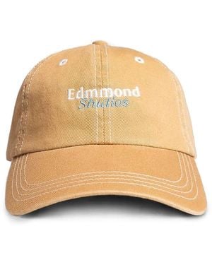 Edmmond Studios Logo-Embroidered Contrast-Stitch Hat - Natural