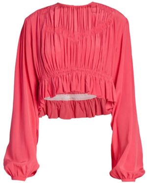 Isabel Marant Geraffte Nelino Bluse - Rot