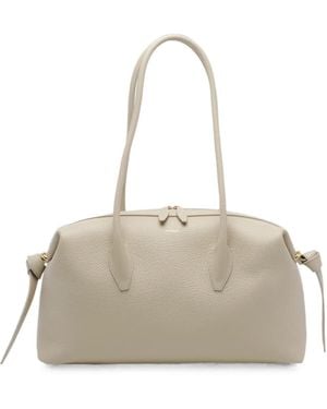 Yuzefi Brioche Pebble-Grain Tote Bag - Natural