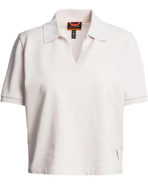 Parajumpers V-Neck Polo Top - White