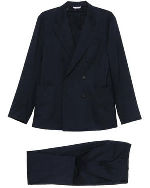Manuel Ritz Double-Breasted Suit - Blue