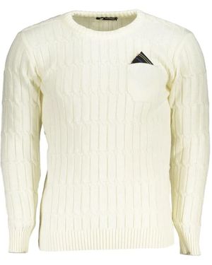 U.S. Grand Cable-Knit Chest-Pocket Jumper - White