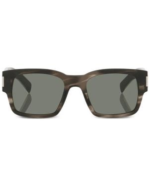Saint Laurent Sl 617 Rectangle-Frame Sunglasses - Gray