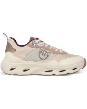 Pinko Logo Appliqué Trainers - Natural