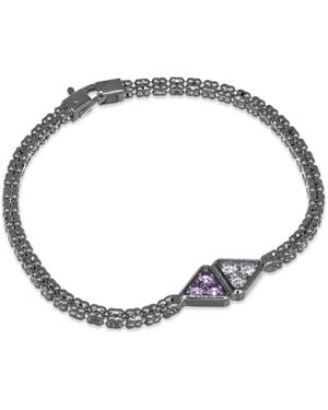 Desmo Pulsera Infinity En Plata Con Circonia - Metálico