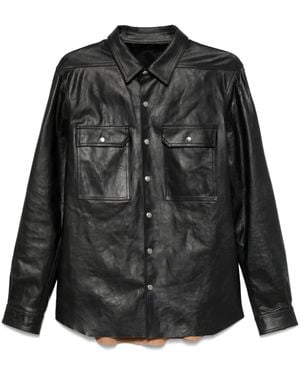 Rick Owens Leather Jacket - Black