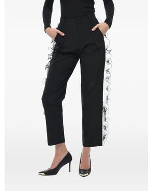 Stella McCartney Ruffle-Trim Pants - Black