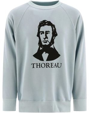 Mountain Research Thoreau-Print Crew-Neck Sweatshirt - Grey