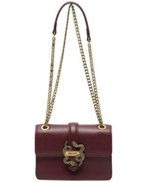 Just Cavalli Snake-Plaque Shoulder Bag - Purple