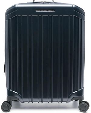 Piquadro Cabin Size Zipped Luggage Bag - Blue