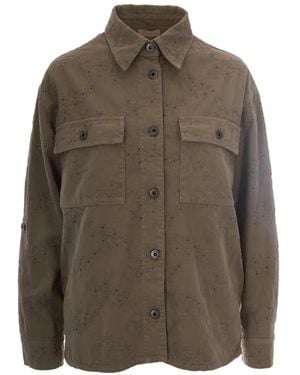 Liu Jo Broderie-Anglaise Shirt - Brown
