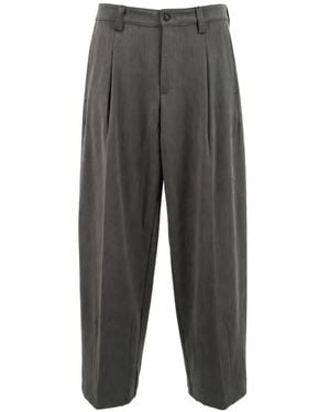 Officina 36 Pleated-Detail Tailored Pants - Gray