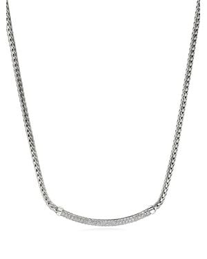 John Hardy Collar Jh Essential Con Diamantes - Blanco
