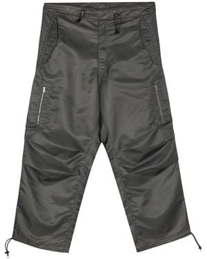 Random Identities Pantalones con detalle fruncido - Gris