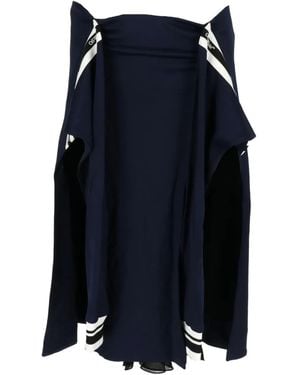 Off-White c/o Virgil Abloh Logo-Detail Midi Skirt - Blue