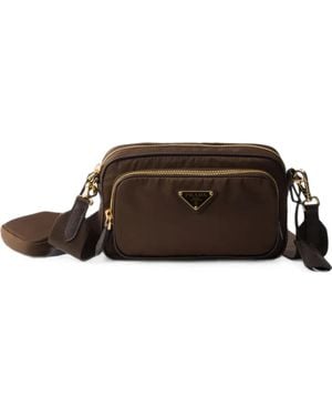 Prada Re-Nylon Mini Shoulder Bag - Brown