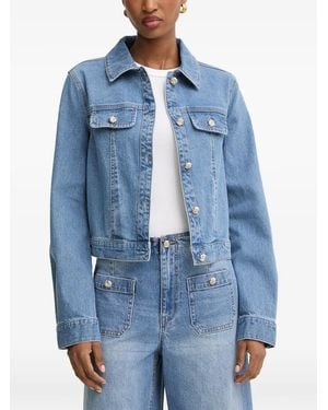 Morgan Button-Up Denim Jacket - Blue