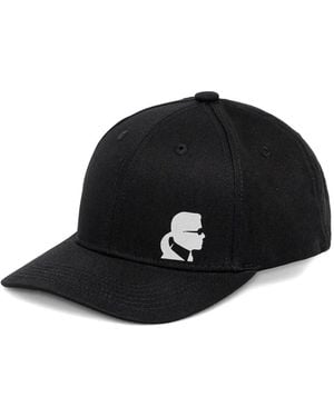 KARL LAGERFELD Ikonik Karl Baseball Cap - Black