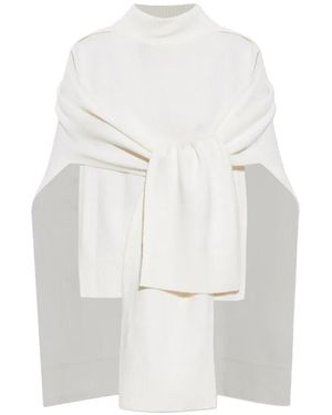Lisa Yang Turtleneck Cape - White