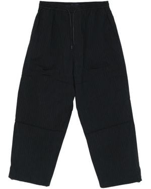Juun.J Pinstripe Panelled Trousers - Grey
