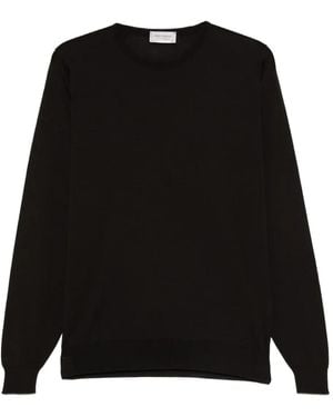 John Smedley Lundy Trui Met Ronde Hals - Zwart