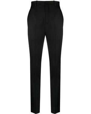 Saint Laurent Wollhose Mit Hohem Bund - Schwarz