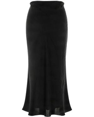 Fiorucci Satin-Finish Maxi Skirt - Black