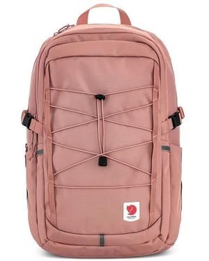 Fjallraven Skule 28 Bungee-Cord Logo-Patch Backpack - Pink