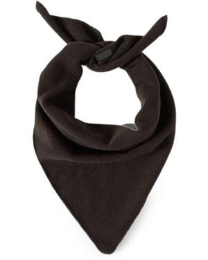 Brunello Cucinelli Cashmere Foulard With Monili - Black