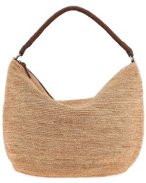 IBELIV Utopia Crocheted Raffia Shoulder Bag - White