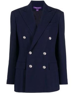 Ralph Lauren Abrigo Con Botones Y Doble Botonadura - Azul