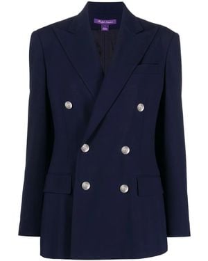 Ralph Lauren Double-breasted Button-fastening Coat - Blue