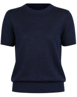 Patrick Assaraf Short-Sleeve Crew-Neck T-Shirt - Blue