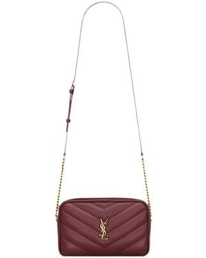 Saint Laurent Loulou Quilted Mini Shoulder Bag - White