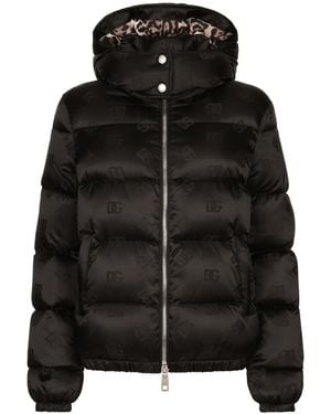 Dolce & Gabbana モノグラム パデッドジャケット - ブラック